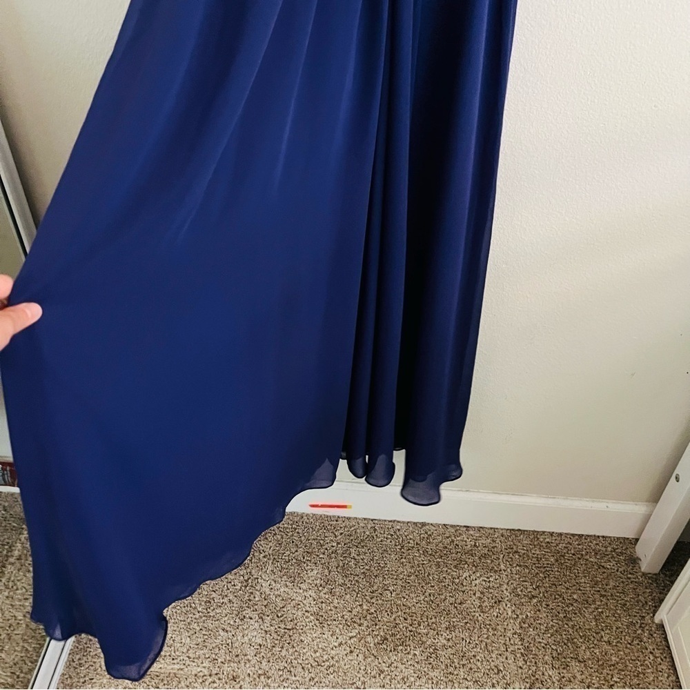 Azazie Women's Purple/Regency Kaleigh Bridesmaids Gown Dress Size A10 NWT - Picture 3 of 11